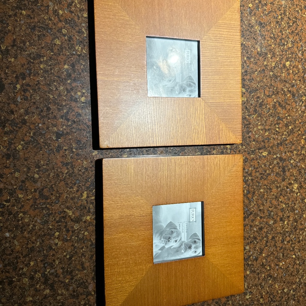 Set of 2 Target 2004 Walnut Picture Frames